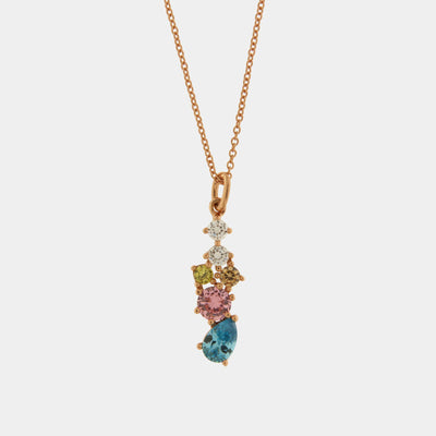 Collana in Argento 925 con zirconi multicolor SIMEONE - gioiello BySimon