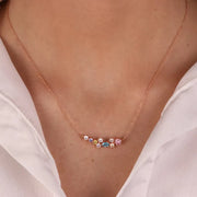 Collana in Argento 925 con zirconi multicolor