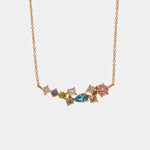 Collana in Argento 925 con zirconi multicolor