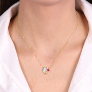 Collana in Argento 925 con zirconi colorati