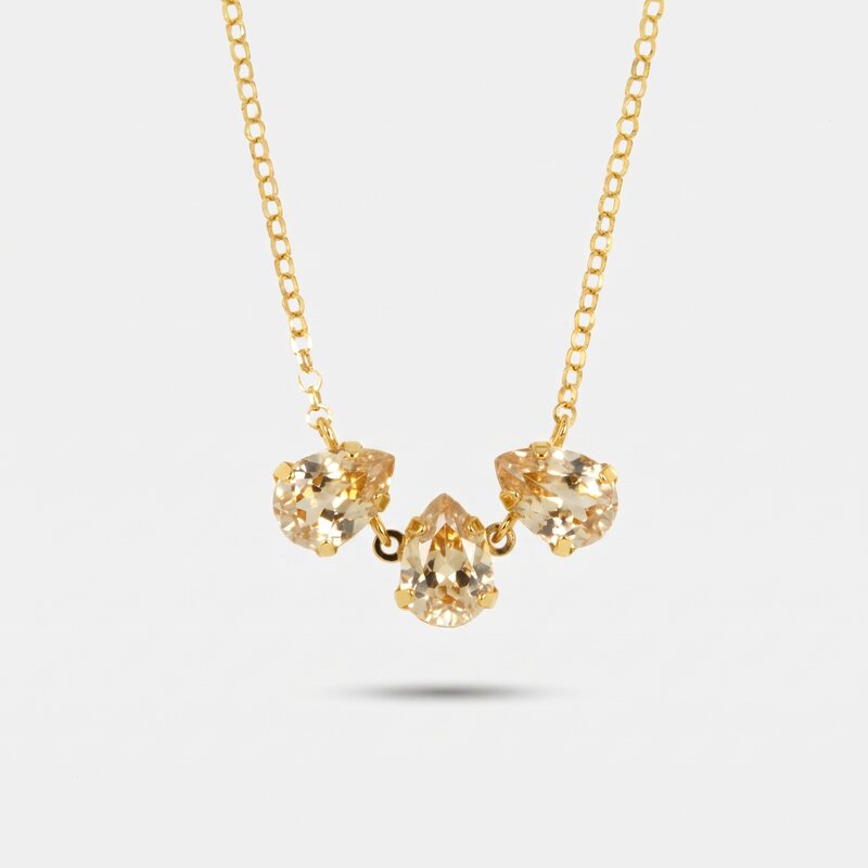 Collana in Argento 925 con cristalli a forma di goccia - BYSIMON gioielli