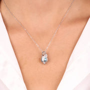 Collana in Argento 925 con pumo impreziosito da zirconi bianchi e cuore pendente