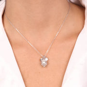 Collana in Argento 925 con pumo e pendente cuore