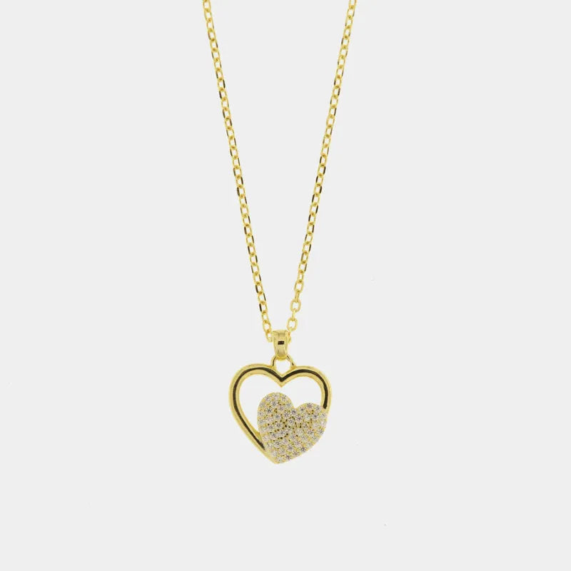 Collana in Argento 925 con cuori