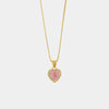 Collana in Argento 925 con cuore rosa pendente