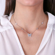 Collana in Argento 925 con farfalla in madreperla