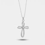 Collana in Argento 925 a forma di croce con zirconi trasparenti - BYSIMON gioielli