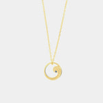 Collana in Argento 925 a cerchio con zircone verde