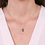 Collana in Argento 925 con piastra impreziosita da zirconi colorati