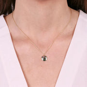 Collana in Argento 925 con piastra impreziosita da zirconi colorati