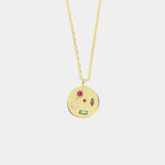 Collana in Argento 925 con piastra impreziosita da zirconi colorati