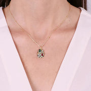 Collana in Argento 925 con piastra impreziosita da zirconi colorati