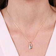 Collana in Argento 925 con pendente a forma di lucchetto