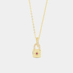 Collana in Argento 925 con pendente a forma di lucchetto