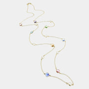 Collana in Argento 925 con cristalli colorati