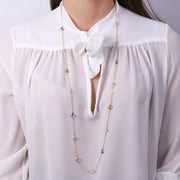 Collana in Argento 925 con cristalli colorati