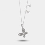 Collana in Argento 925 con farfalla impreziosita da zirconi Collezione Barcellona - BYSIMON gioielli