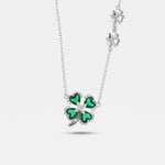 Collana in Argento 925 con fiore verde Collezione Barcellona - BYSIMON gioielli