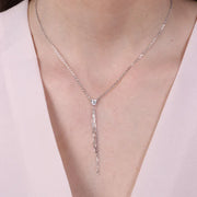 Collana in Argento 925 con cuore e catene pendenti