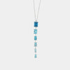 Collana in Argento 925 con zirconi colorati nelle sfumature blu