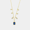 Collana in Argento 925 con zircone blu e trasparenti