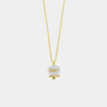 Collana in Argento 925 con campanella bianca Capri e zirconi