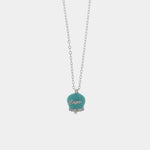 Collana in Argento 925 con campanella azzurra Capri e zirconi