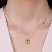 Collana in Argento 925 con campanella Capri e zirconi