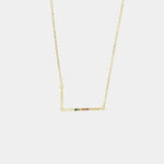Collana in Argento 925 con piastra impreziosita da zirconi multicolor