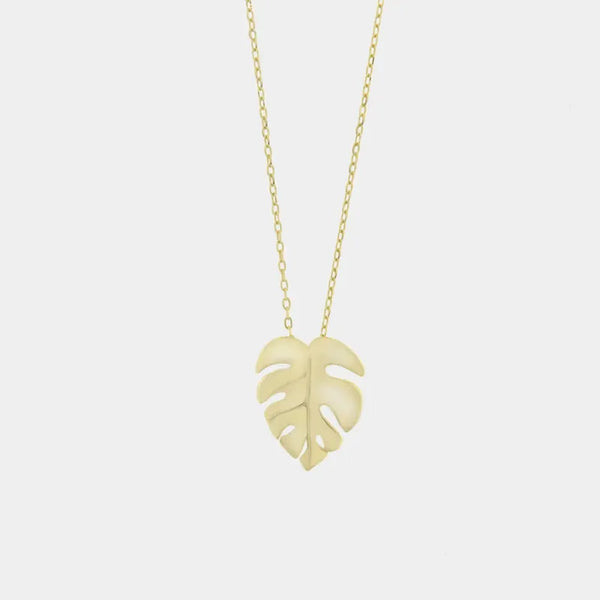 Collana in Argento 925 a forma di foglia