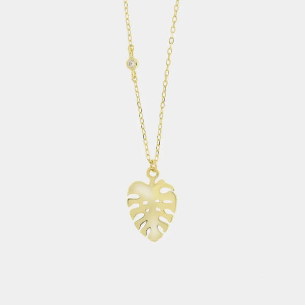 Collana in Argento 925 a forma di foglia