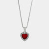 Collana in Argento 925 con cuore rosso pendente