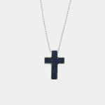 Collana in Argento 925 con croce nera Collezione Barcellona - BYSIMON gioielli