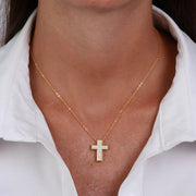 Collana in Argento 925 con croce impreziosita da zirconi