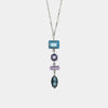 Collana in Argento 925 con cristalli nelle sfumature blu