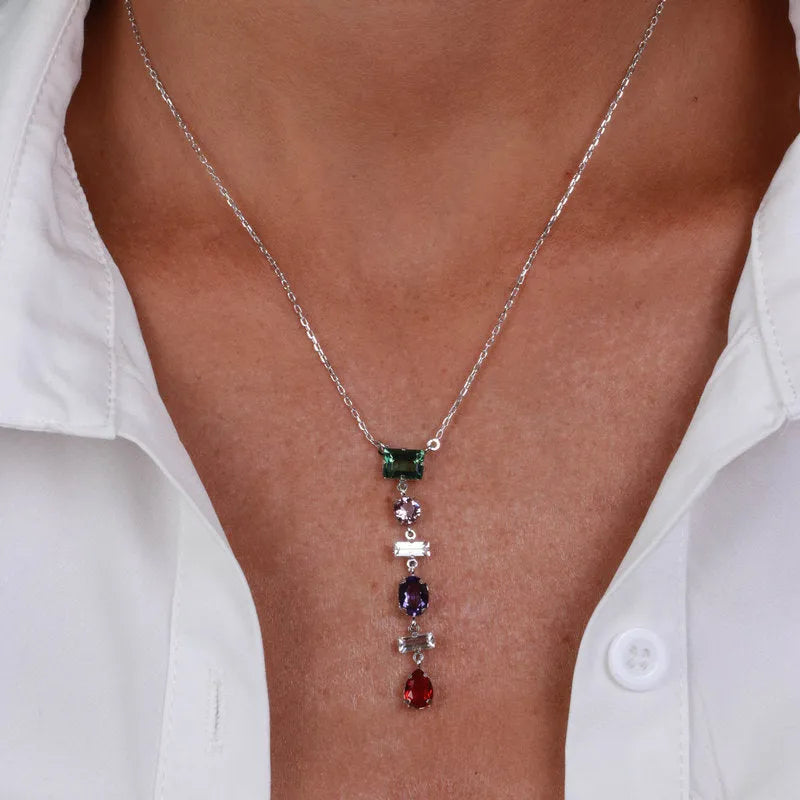 Collana in Argento 925 con cristalli