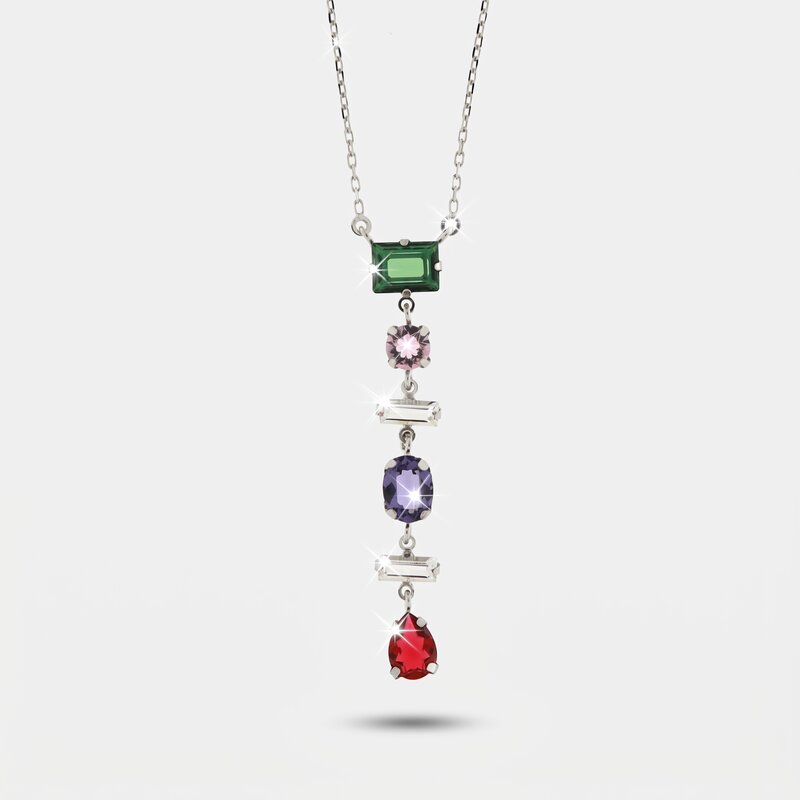 Collana in Argento 925 con cristalli - BYSIMON gioielli