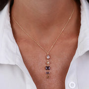Collana in Argento 925 con cristalli nelle sfumature del viola