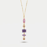 Collana in Argento 925 con cristalli nelle sfumature del viola - BYSIMON gioielli