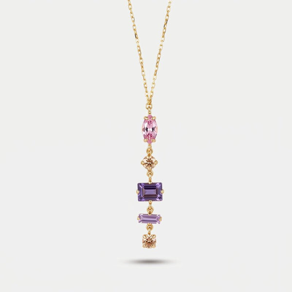 Collana in Argento 925 con cristalli nelle sfumature del viola - BYSIMON gioielli