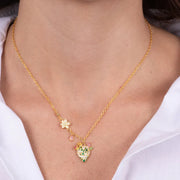 Collana in Argento 925 con cactus e zirconi colorati