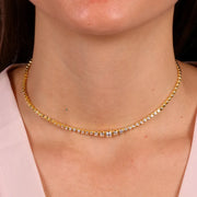 Collana in Argento 925 con zirconi tondi