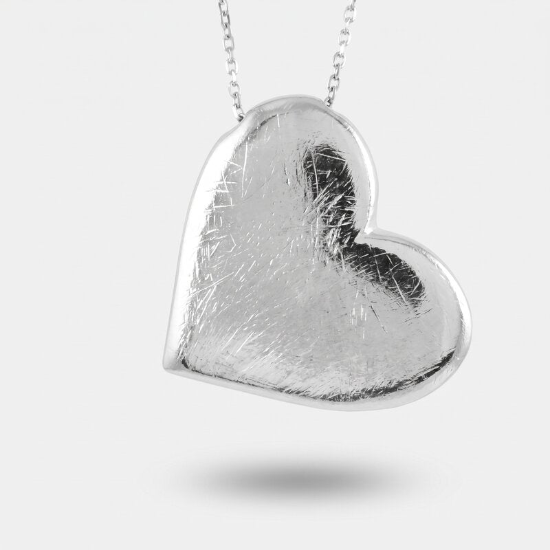 Collana in Argento 925 con cuore placcato rodio Collezione Amsterdam - BYSIMON gioielli