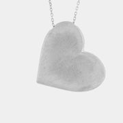 Collana in Argento 925  con cuore placcato rodio