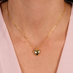 Collana in Argento 925  con cuore placcato oro - BYSIMON gioielli