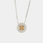Collana in Argento 925 con zircone champagne pendente Collezione Amsterdam - BYSIMON gioielli