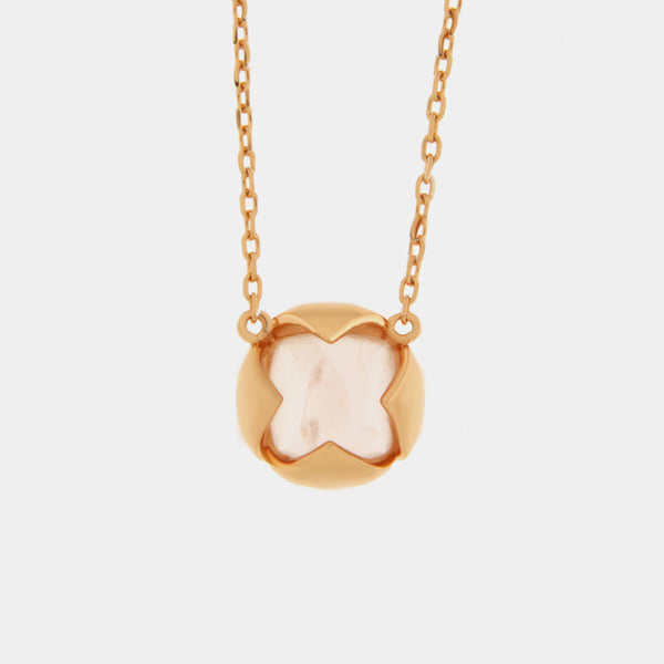 Collana in Argento 925 con fiore rosa cipria - BYSIMON gioielli
