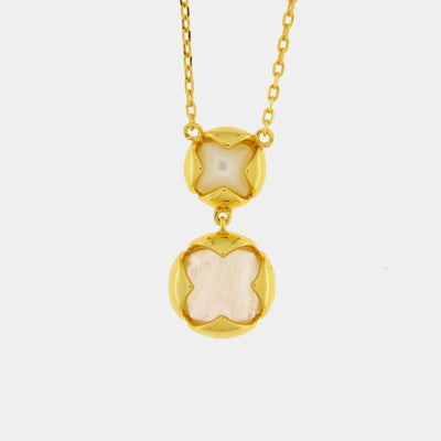 Collana in Argento 925 con fiore rosa cipria