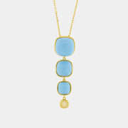 Collana in Argento 925 con pietre naturali turchesi