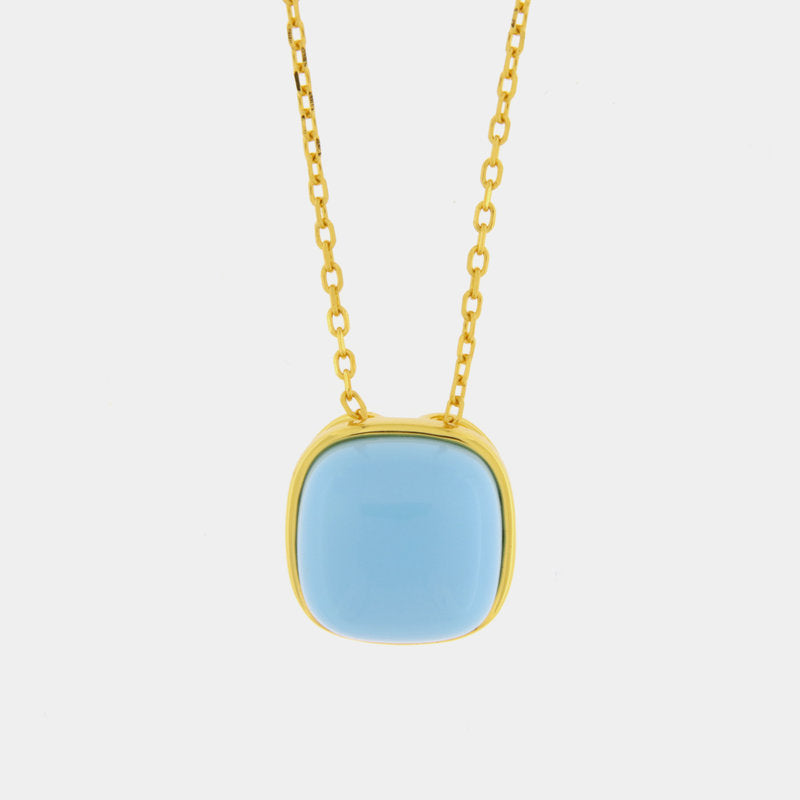 Collana in Argento 925 con pietre naturali turchesi